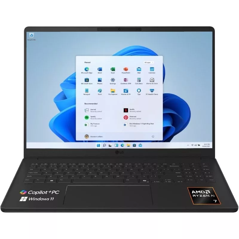Portátil LG Gram 16U55U-G.AU75BN Ryzen AI 7 445/ 16GB/ 512GB SSD/ 16’/ Win11