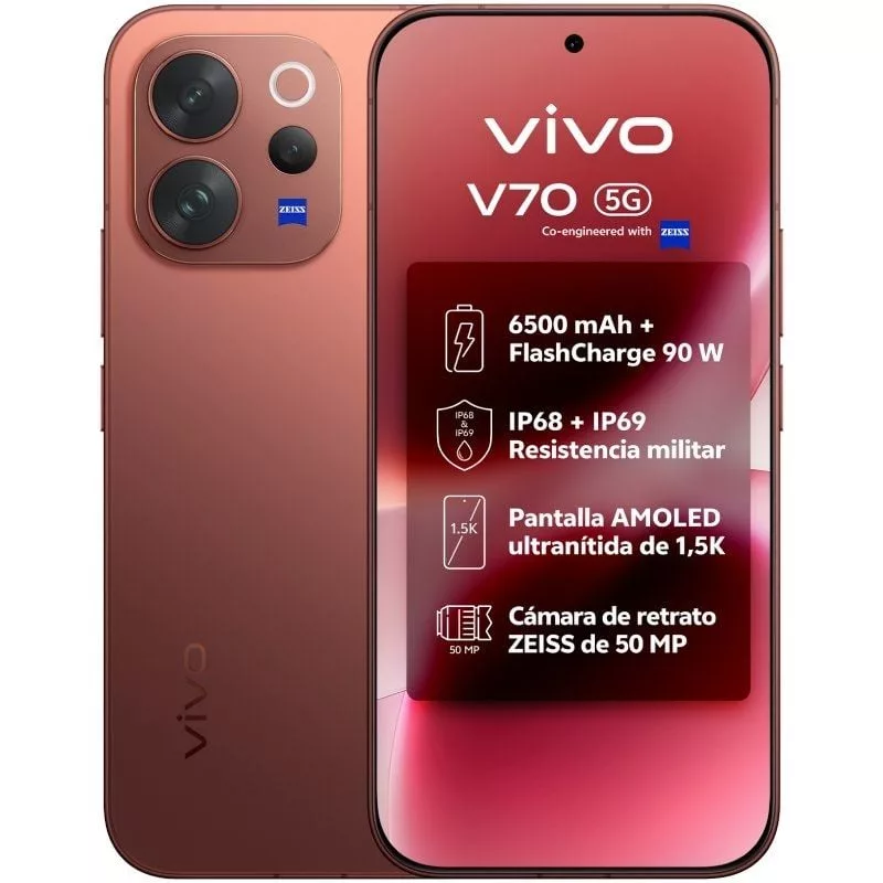 Smartphone Vivo V70 8GB/ 512GB/ 6.59’/ 5G/ Marrón