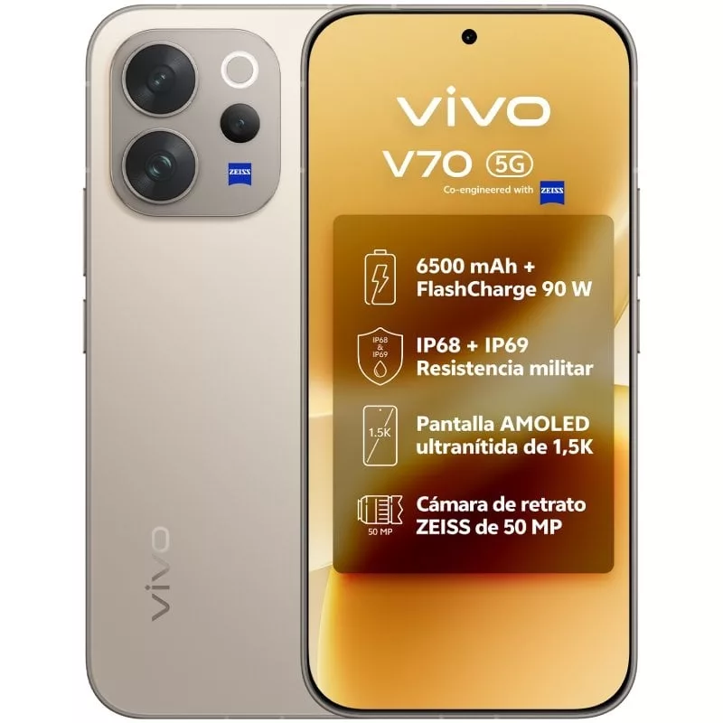 Smartphone Vivo V70 8GB/ 512GB/ 6.59’/ 5G/ Gris